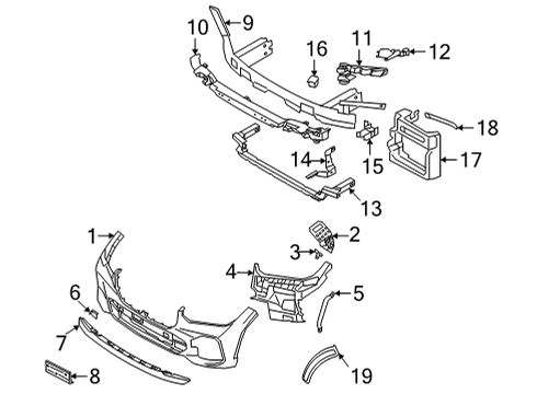 2021 BMW X6 BRACKET PEDESTRIAN PROTECTIO Diagram for 51117489471