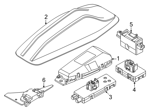 2024 BMW 530i xDrive Antenna Amplifier Diagram for 65205A5F0A6