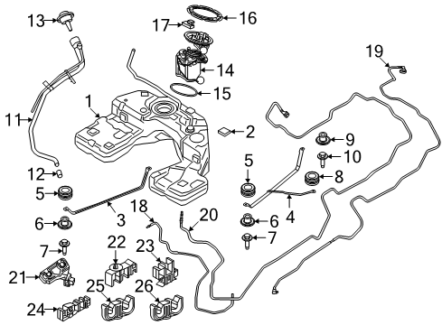 2023 BMW X5 M Clip Diagram for 07148855222