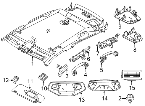 2024 BMW X2 INTERIOR READING LIGHT Diagram for 63315A9B4B9