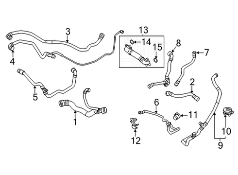 2021 BMW X6 LINE FROM RADIATOR Diagram for 17129896336