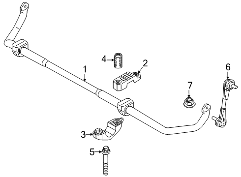 2025 BMW i5 Stabilizer Bar & Components - Front Diagram 3