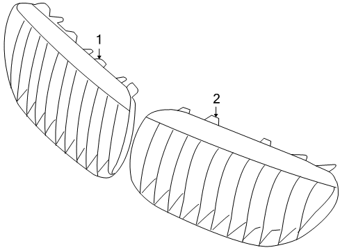 Grille Left Diagram for 51137008915