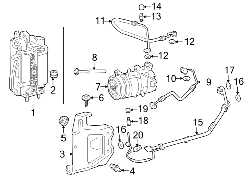 2021 BMW M3 Pressure Hose Assembly Compressor Diagram for 64508088924