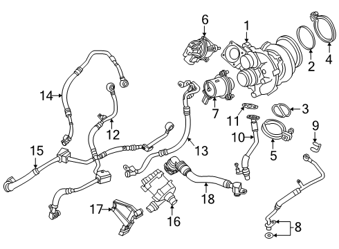 2025 BMW M5 Turbocharger & Components Diagram 2
