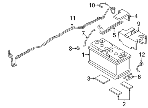 2021 BMW M4 POSITIVE BATTERY CABLE Diagram for 61125A69309