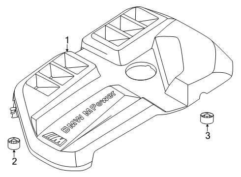 2023 BMW M2 ENGINE COVER Diagram for 11148095875
