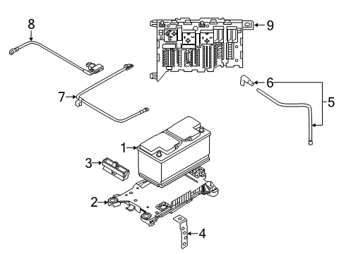 2024 BMW X1 BATTERY CABLE, NEGATIVE, IBS Diagram for 61215B3E988