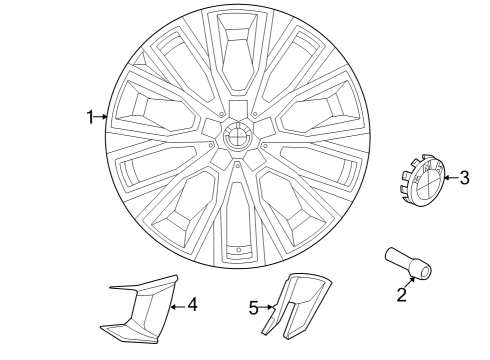 2024 BMW 430i xDrive Gran Coupe DISC WHEEL LIGHT ALLOY MIDNI Diagram for 36108747311