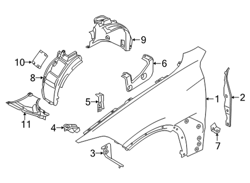 2023 BMW X6 M COVER, WHEELL HOUSING, BOTTO Diagram for 51718083175