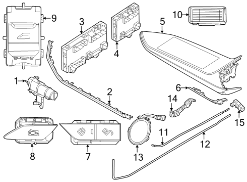 2023 BMW i7 DOOR OPERATING MODULE REAR R Diagram for 61315B6F659