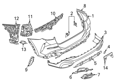 2024 BMW X6 M KIT MOUNT PDC SENSOR Diagram for 51125A4F543