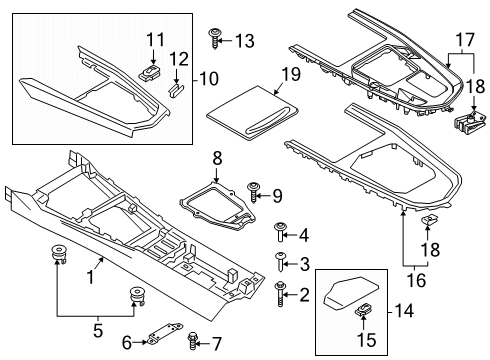 2022 BMW Z4 Front Console Diagram 2