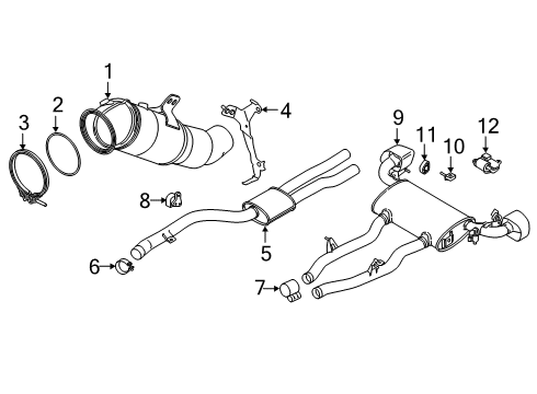 2022 BMW X4 M Rear Muffler With Exhaust Flap Diagram for 18309846296