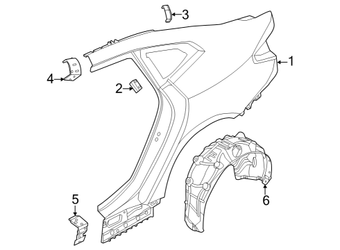2025 BMW i4 COVER, WHEEL HOUSING, REAR L Diagram for 51719448017