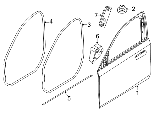 2024 BMW 530i xDrive EDGE PROTECTION FRONT DOOR Diagram for 51725A05896