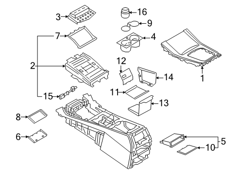 2022 BMW X5 Center Console Diagram 5