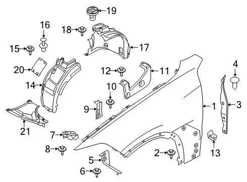 2022 BMW X5 COVER, WHEELL HOUSING, BOTTO Diagram for 51718083173