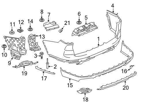 2023 BMW X7 BUMPER COVER PRIMED CENTER Diagram for 51125A435B9
