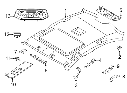 2025 BMW M3 Headlining Diagram for 51448095961