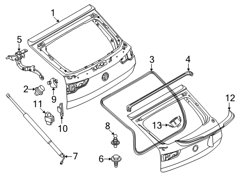 2024 BMW X2 SPINDLE DRIVE, TAILGATE Diagram for 51245A2FBE5