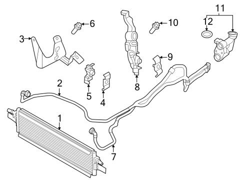 2023 BMW M340i xDrive Transmission Oil Cooler Line Diagram for 17228654911