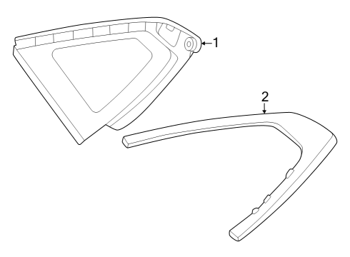 2024 BMW 430i Gran Coupe Side Window Finisher Rear Diagram for 51375A5C0B3