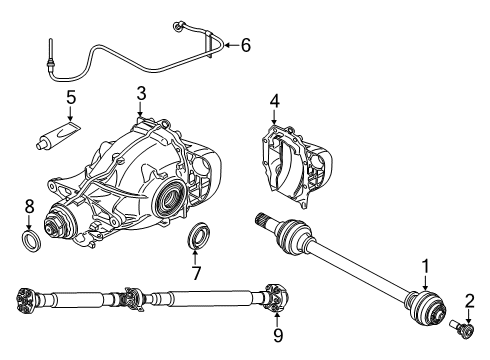2023 BMW X5 Rear-Axle-Drive Diagram for 33109454744