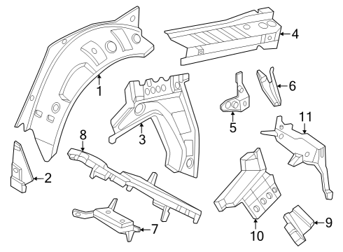 2025 BMW 430i xDrive Gran Coupe MOLDED PART COLUMN D RIGHT Diagram for 41007472658