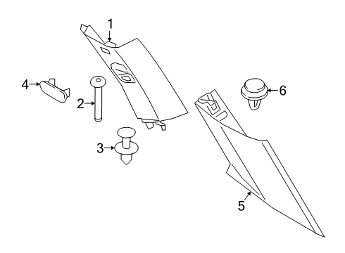 2023 BMW X5 D-PILLAR TRIM PANEL, SPEAKER Diagram for 51437479523