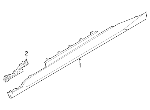 2022 BMW 230i SET DOOR SILL CLIPS Diagram for 51775A2E9B9