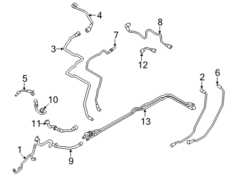 2025 BMW 530i xDrive COOLANT PIPE UNDERFLOOR FEED Diagram for 17129885546