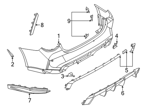 2021 BMW M4 SET OF COVERS Diagram for 51127884227