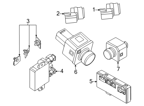 2024 BMW X2 MOUNT ULTRASONIC SENSOR Diagram for 51125A86A41