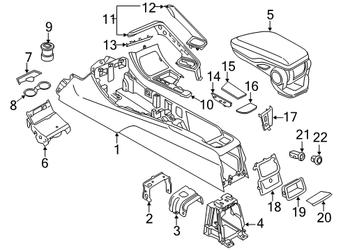 Center Console Diagram for 51169335194