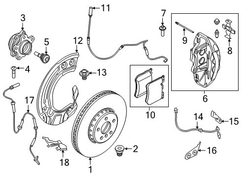 2024 BMW X5 M Caliper Housing Right Diagram for 34108844338