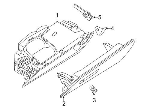 2021 BMW X5 LID, GLOVE BOX, LEATHER Diagram for 51169502921