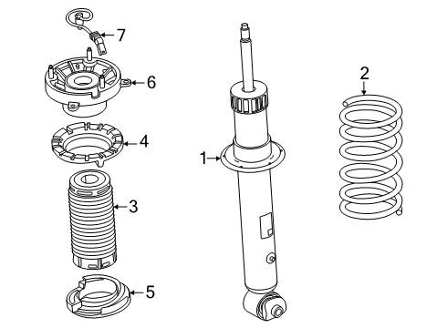 2025 BMW M5 AUXILIARY SHOCK ABSORBER, RE Diagram for 33537887068