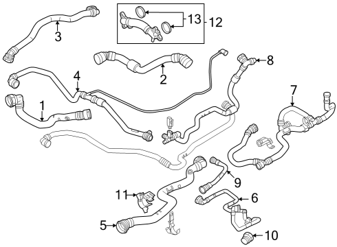 2025 BMW X6 BRACKET FOR COOLANT LINE Diagram for 17127562174