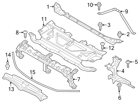 2021 BMW M3 MOUNT FOR HEADLIGHT, RIGHT Diagram for 51648071632