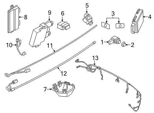 2021 BMW X4 M CONTROL UNIT FOR SURROUND-VI Diagram for 66515A06B90