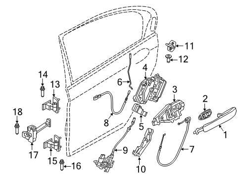 2022 BMW 530e DRIVE SOFT CLOSE AUTOMATIC R Diagram for 51225A36ED4