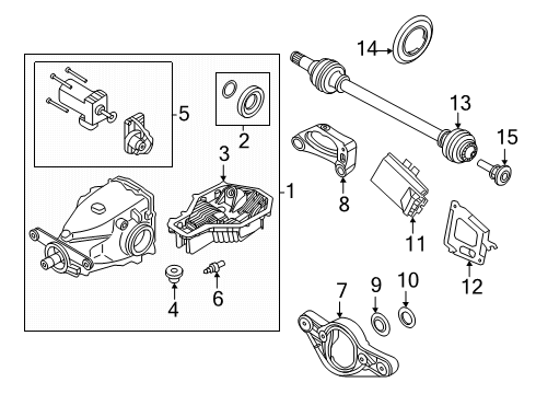 2021 BMW M4 FINAL DRIVE WITH DIFFERENTIA Diagram for 33108747239