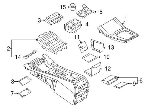 2022 BMW X5 Center Console Diagram 6