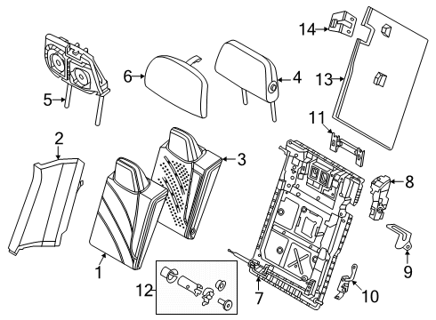 2023 BMW iX FOAM PADDING, BACKREST, LEFT Diagram for 52205A35586