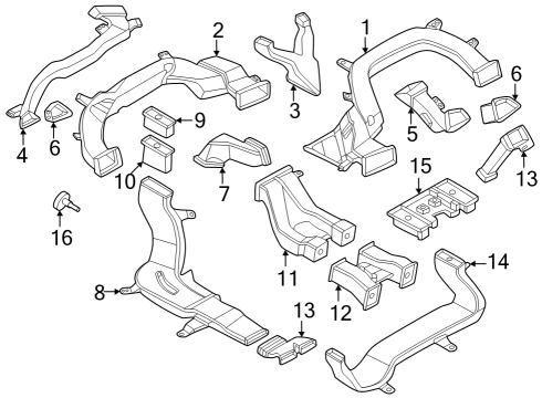 2025 BMW X5 ADAPTER Side window defrosters Diagram for 64225A1A423