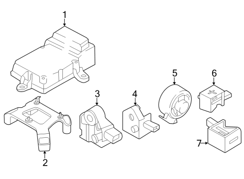 2023 BMW iX Control Unit Airbag Diagram for 65775A78697