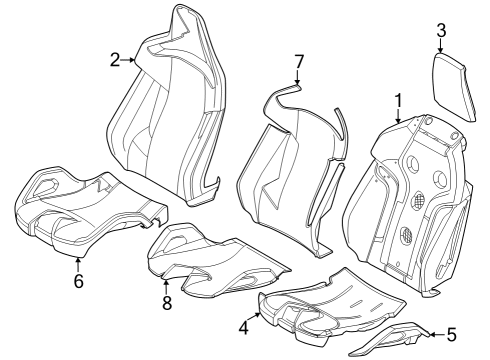 2023 BMW 840i Gran Coupe INSERT, HEAD RESTRAINT Diagram for 52109882670