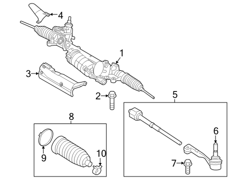 2022 BMW M240i xDrive Electric Steering Gear Diagram for 32105B38FA6