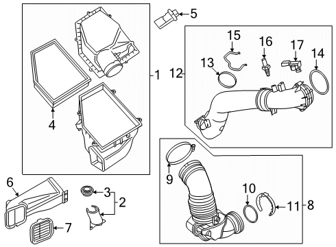2025 BMW X3 Air Duct Diagram for 13715A571F2